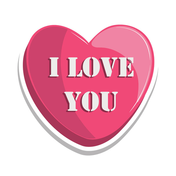 i love you sticker - Vecteur, image