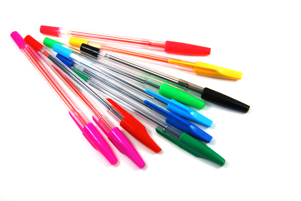 Color pens on white background - Photo, Image