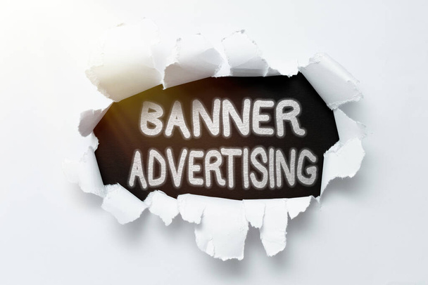 Натхнення показує знак Банер Реклама. Реклама Інтернет-концепції, яка з'являється у верхній частині веб-сторінки Сльоза на аркуші, показує фон позаду лицьової сторони
 - Фото, зображення
