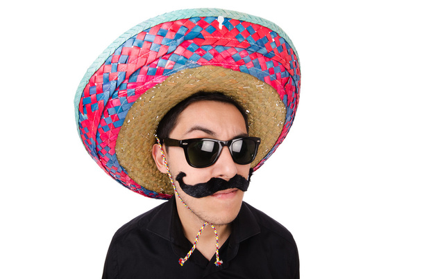 Divertido mexicano con sombrero sombrero - Foto, imagen