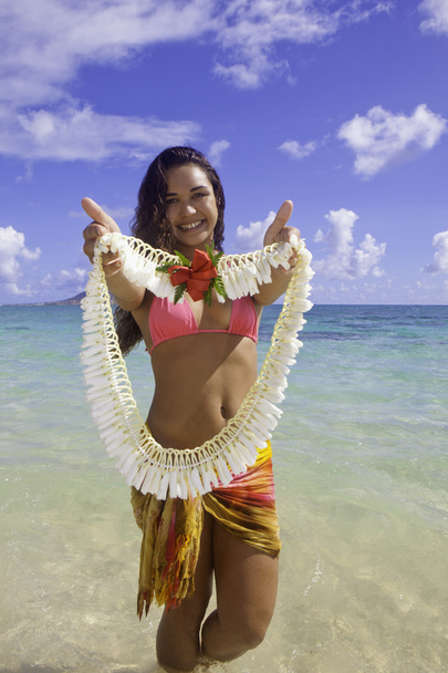 polynesian beauty at the beach - Fotografie, Obrázek