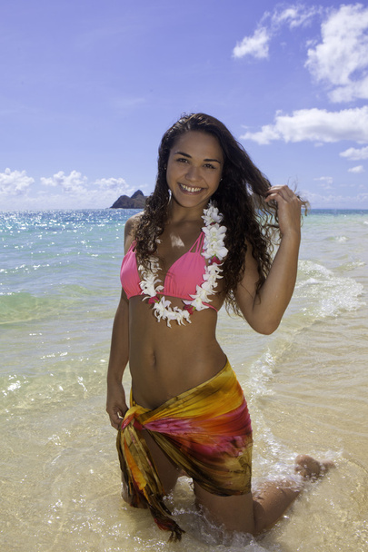 beauté polynésienne à la plage
 - Photo, image