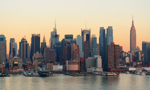 New york city zonsondergang - Foto, afbeelding