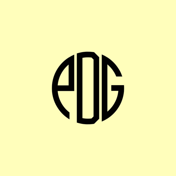 Креативні округлені початкові літери логотип PDG. Це підійде для того, для якої компанії або торгової марки почати ці початкові
. - Вектор, зображення