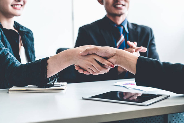Business people handshake agreement in office. - Photo, Image