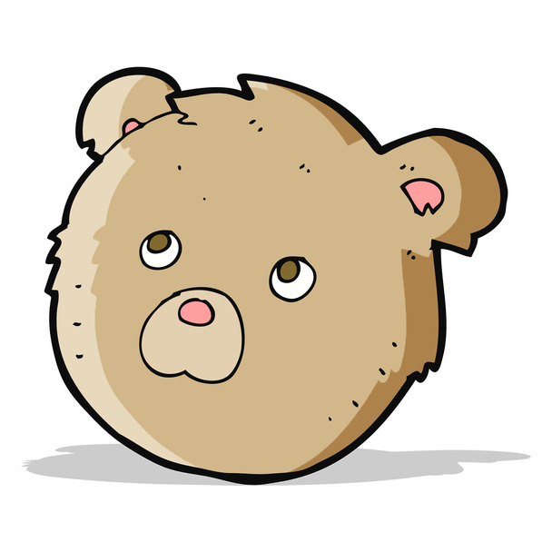 cartoon teddy bear face - Vettoriali, immagini