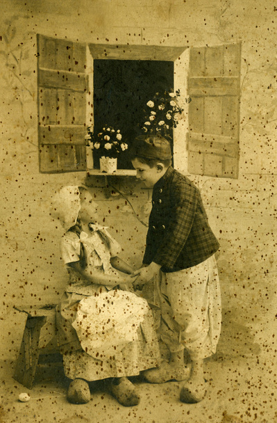 rocznika portrait.the rodziny strzał została podjęta około roku 1902 roku. - Zdjęcie, obraz