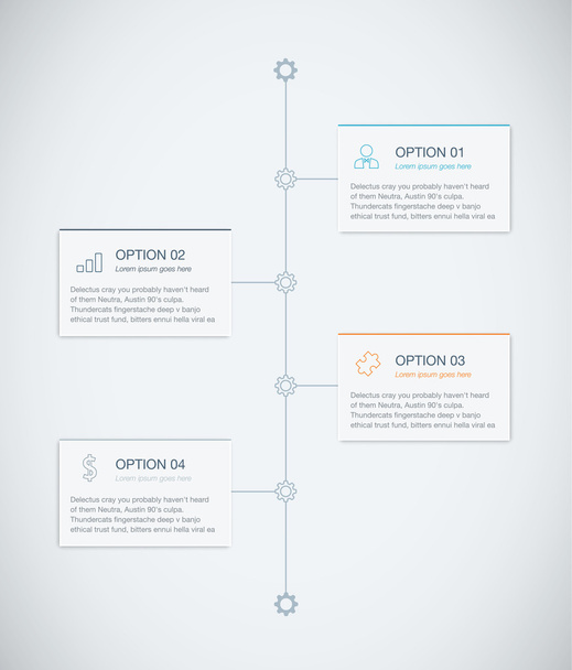 Flat modern infographic vector timeline business concept - Vettoriali, immagini