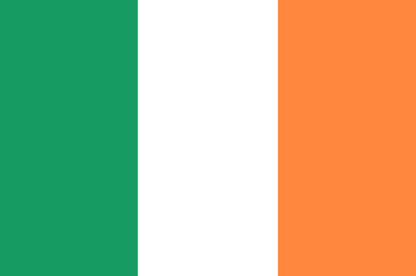 De vlag van Ierland is een land in Noordwest-Europa. 3d illustratie - Foto, afbeelding