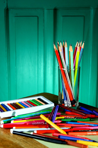 Different Colorful Art and Writing Materials - Photo, Image