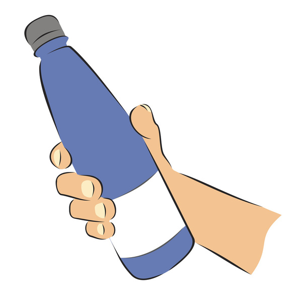 Простой набросок бутылки для рукоятки
 - Вектор,изображение