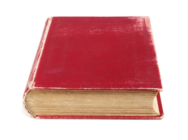 Czerwona książka izolowana na białym tle - Zdjęcie, obraz