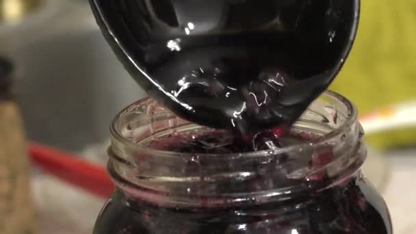 Preparation of cherry jam. Homemade cherry jam is especially popular among winter preparations. The delicacy comes out thick, moderately sweet and incredibly fragrant. - Footage, Video