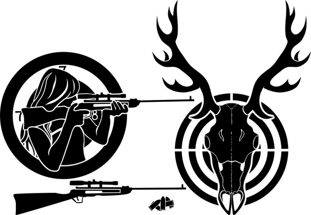 Набір для полювання на оленів
 - Вектор, зображення