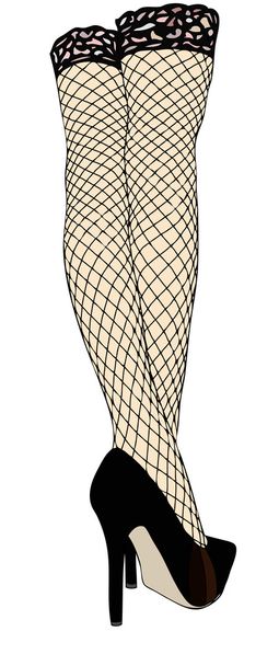 Legs with fishnet stockings - Photo, Image