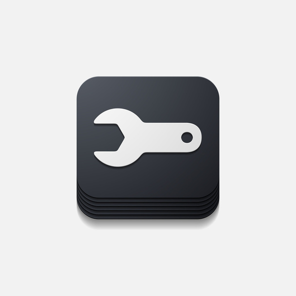 Wrench button - Vector, Image
