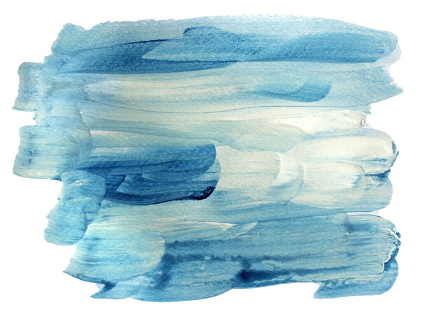 Neve azul aquarela mancha de aquarela. Modelo para decorar desenhos e ilustrações. - Foto, Imagem