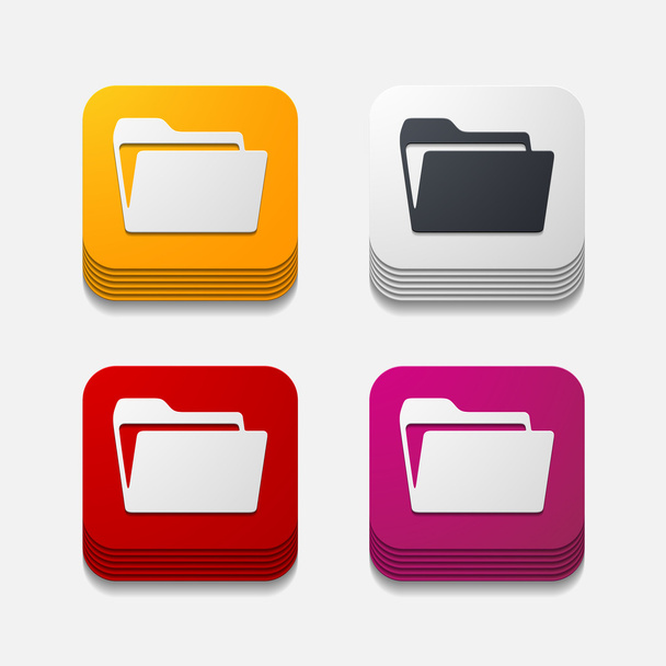 Folder buttons - Vecteur, image