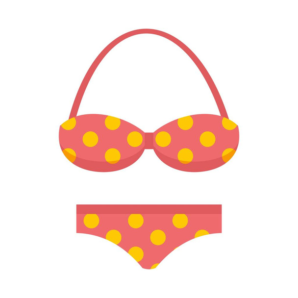 Halter swimsuit icon flat isolated vector - Vector, afbeelding