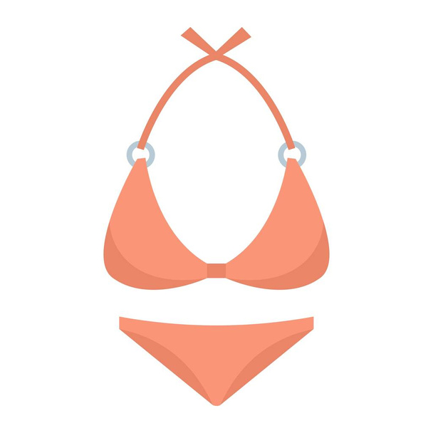 Pool swimsuit icon flat isolated vector - Vetor, Imagem
