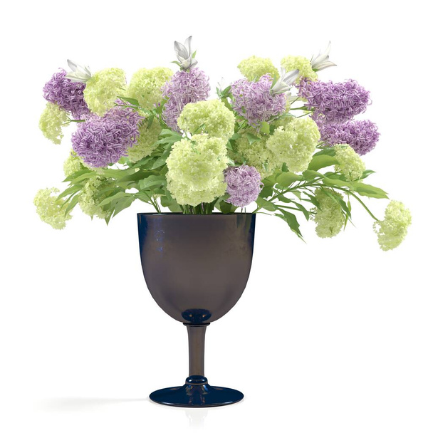 rendu 3d de fleurs et de plantes ornementales en pots - Photo, image