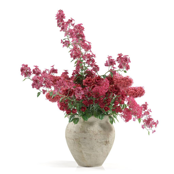 3d rendering of flowers and ornamental plants in pots - Zdjęcie, obraz