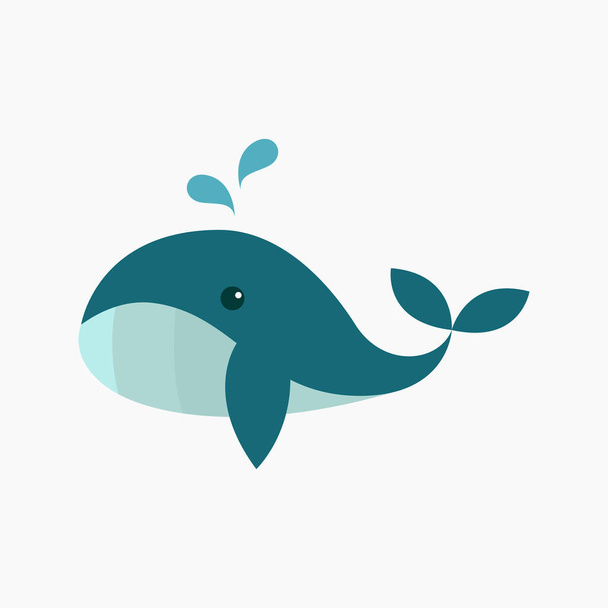 Whale Animal Ocean Sea Logo Icon Symbol - Vector, imagen
