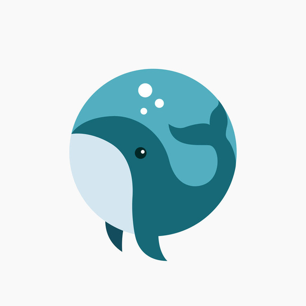 Whale Animal Ocean Sea Logo Icon Symbol - Вектор, зображення