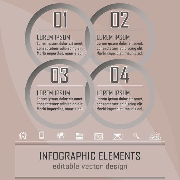 Opzione infografica moderna banner con quattro passaggi
 - Vettoriali, immagini