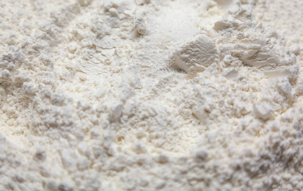 Scattered white flour. Background Macro - Foto, Imagem