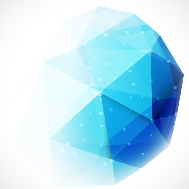 Abstract futuristic polygon background in blue tone circle shape, vector illustration - Вектор, зображення