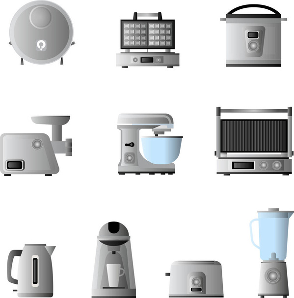 Appliances. Electrical equipment for the kitchen. Technic. - Vettoriali, immagini