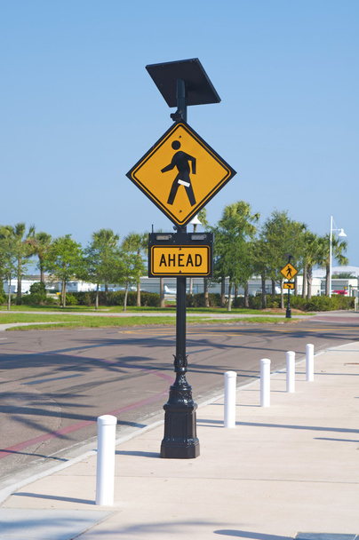 "Walk Ahead" sign in a popular area - Photo, Image