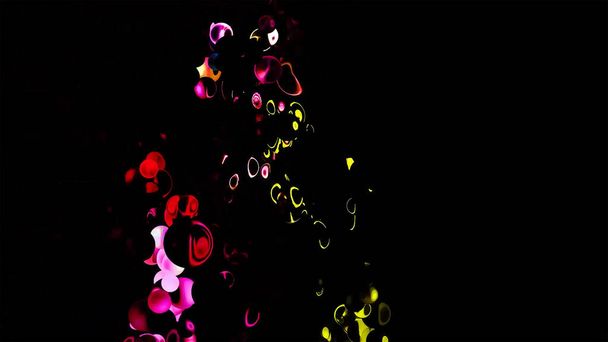 Glitter Vibrant Spheres Abstraktní pozadí digitální vykreslování - Fotografie, Obrázek