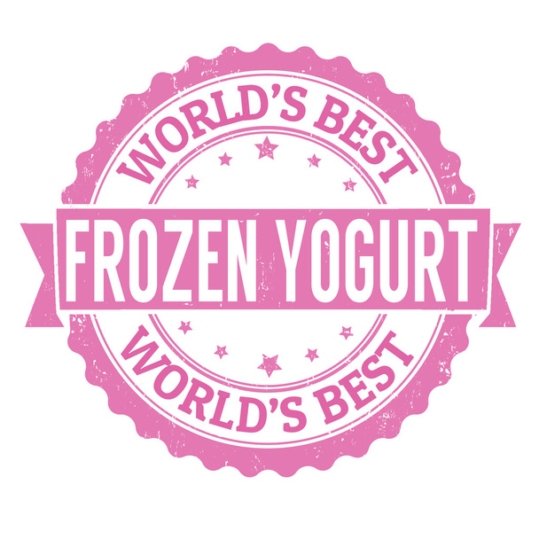 bevroren yoghurt stempel - Vector, afbeelding