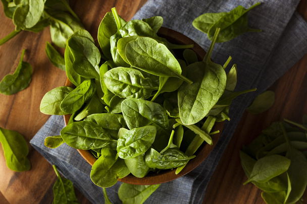 Raw Green Organic Baby Spinach - Zdjęcie, obraz