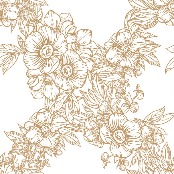 beautiful floral card, background, vector illustration - Вектор,изображение
