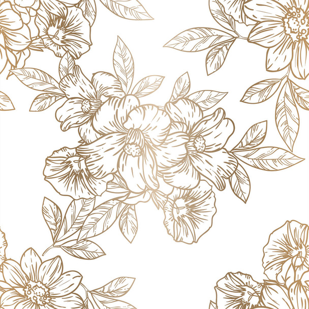 beautiful floral card, background, vector illustration - ベクター画像