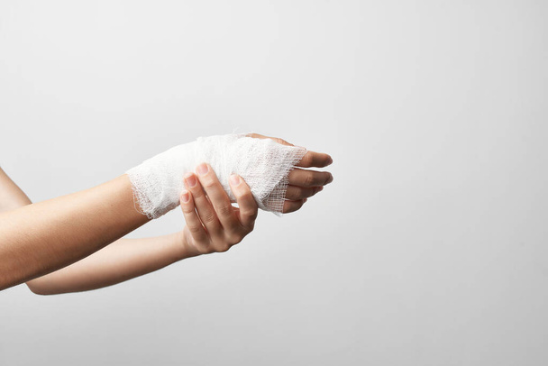 bandaged arm injury fracture health problems treatment - Photo, image