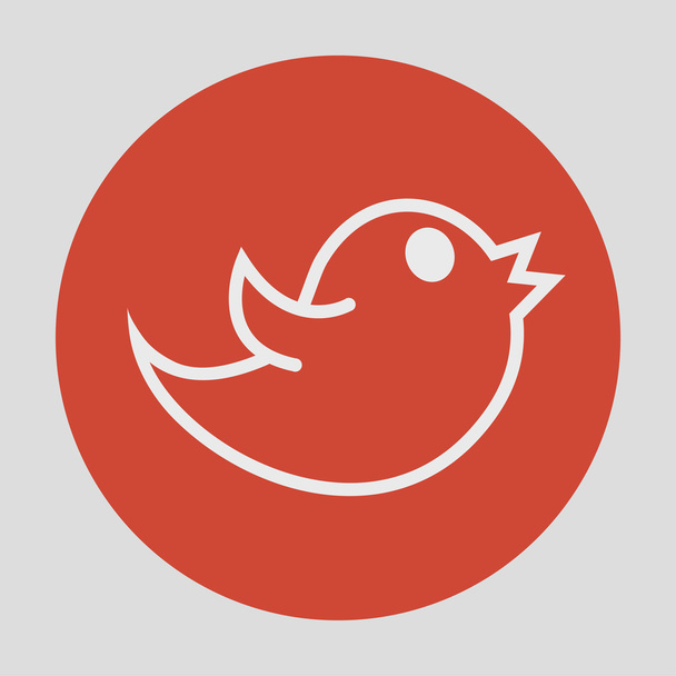 Twitter vogel sociale media web internet pictogram met - Vector, afbeelding