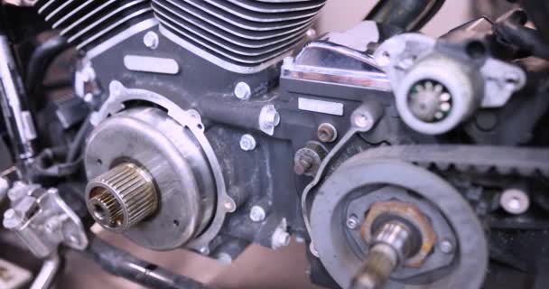 Camcorder αφαίρεση συμπλέκτη μοτοσικλέτα καλάθι 4k ταινία - Πλάνα, βίντεο