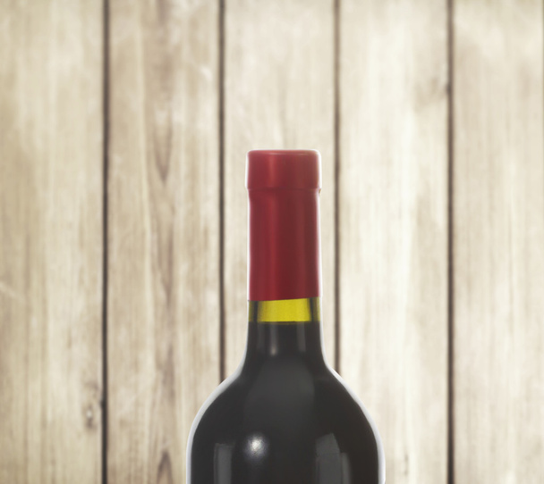 Rotweinflasche und Glas  - Foto, Bild