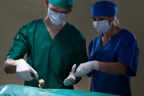 Οι γιατροί που κάνει τη χειρουργική επέμβαση  - Φωτογραφία, εικόνα