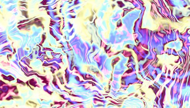 Abstraktes digitales Fraktalmuster. Nachahmung der Marmorstruktur. Welliger psychedelischer Hintergrund. - Foto, Bild