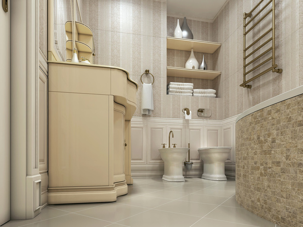 fürdőszoba a klasszikus stílus - Fotó, kép