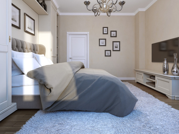 Yatak odasında modern tarz - Fotoğraf, Görsel