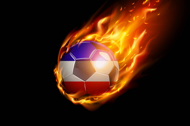 Los Altos Flag With Fire Football Realistic Design isolated on black background. Vector illustration - Vector, Image