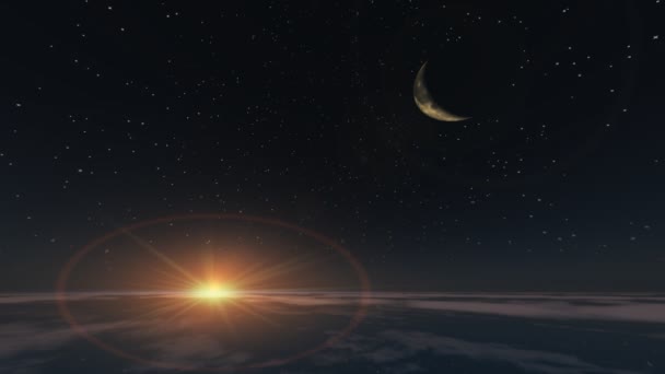 Dünya güneşin doğuşunu - Video, Çekim