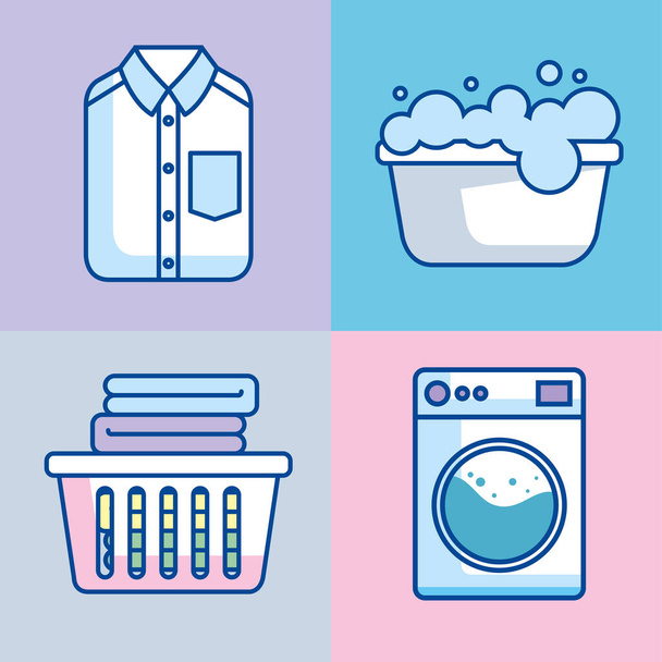 Çamaşır servisi posterleri - Vektör, Görsel