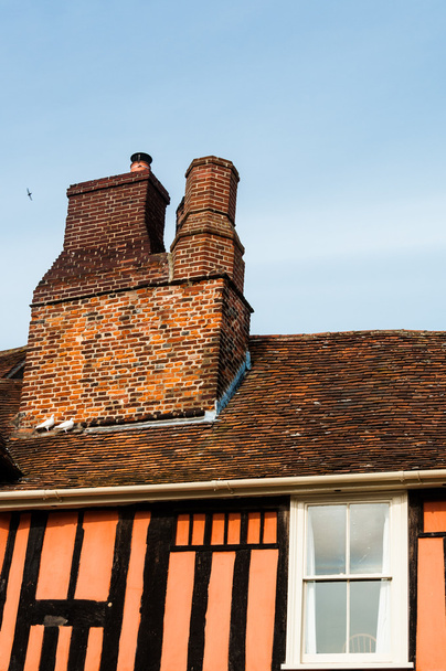 zár-megjelöl-a kémény a fa ház, Egyesült Királyság - Fotó, kép